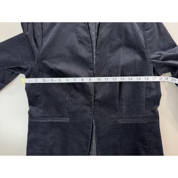 J Crew Womens Blazer 6 Black Velvet Broadway Jacket Minimalist Preppy Feminine - Picture 6 of 13